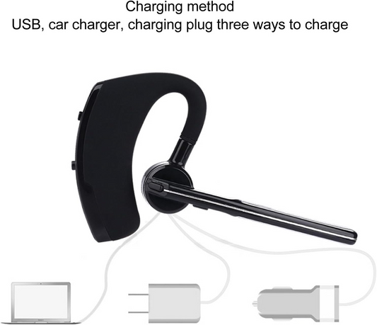 Bluetooth Earpiece side profile view – lightweight wireless noise cancelling headset
