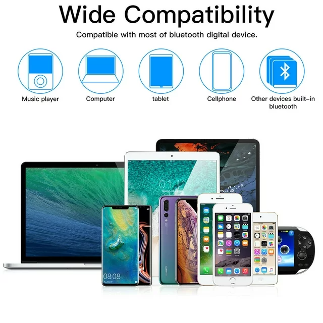 Bluetooth Earpiece wide compatibility chart – phones, tablets, laptops, and more