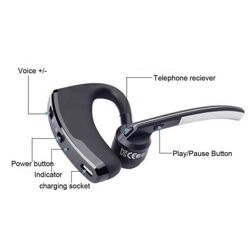 Bluetooth Earpiece packaging and accessories – wireless noise cancelling headset set