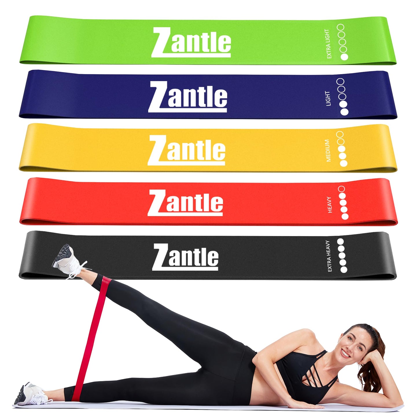 5-Piece Resistance Band Loops Set | Home & Gym Workout Bands